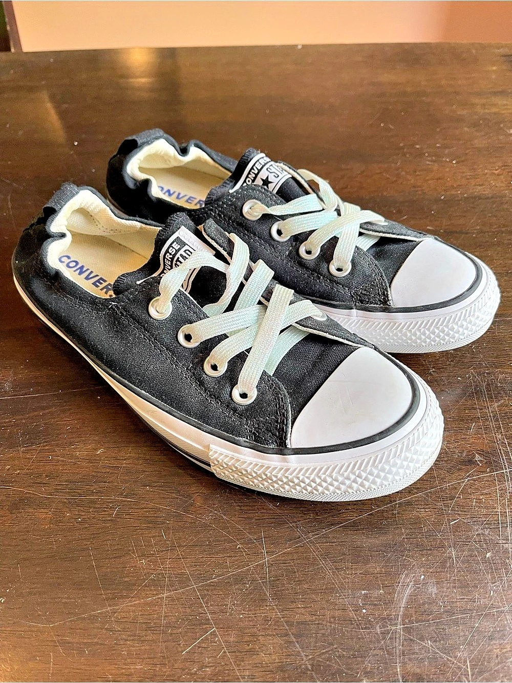 Converse Chuck Taylor All Star Shoreline Slip-On Sneakers Black & White US 8.5